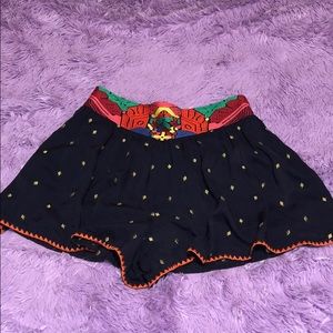 Printed THML Shorts Large Navy Blue